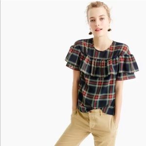 J CREW Plaid Top